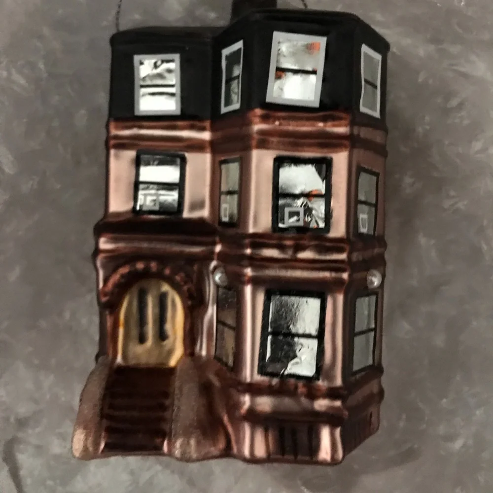 New West Elm Mercury Glass Brownstone Ornament